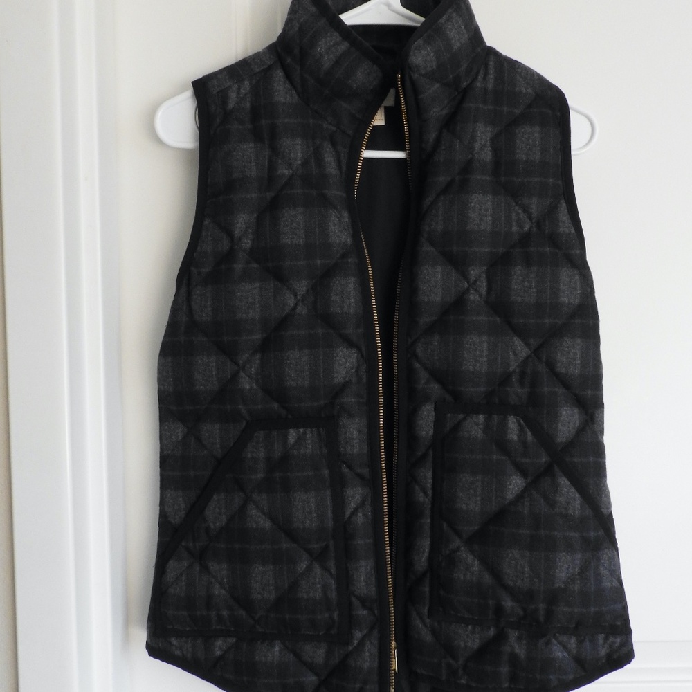 JCrew Plaid Vest